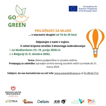 Vabilo za GO GREEN - marec